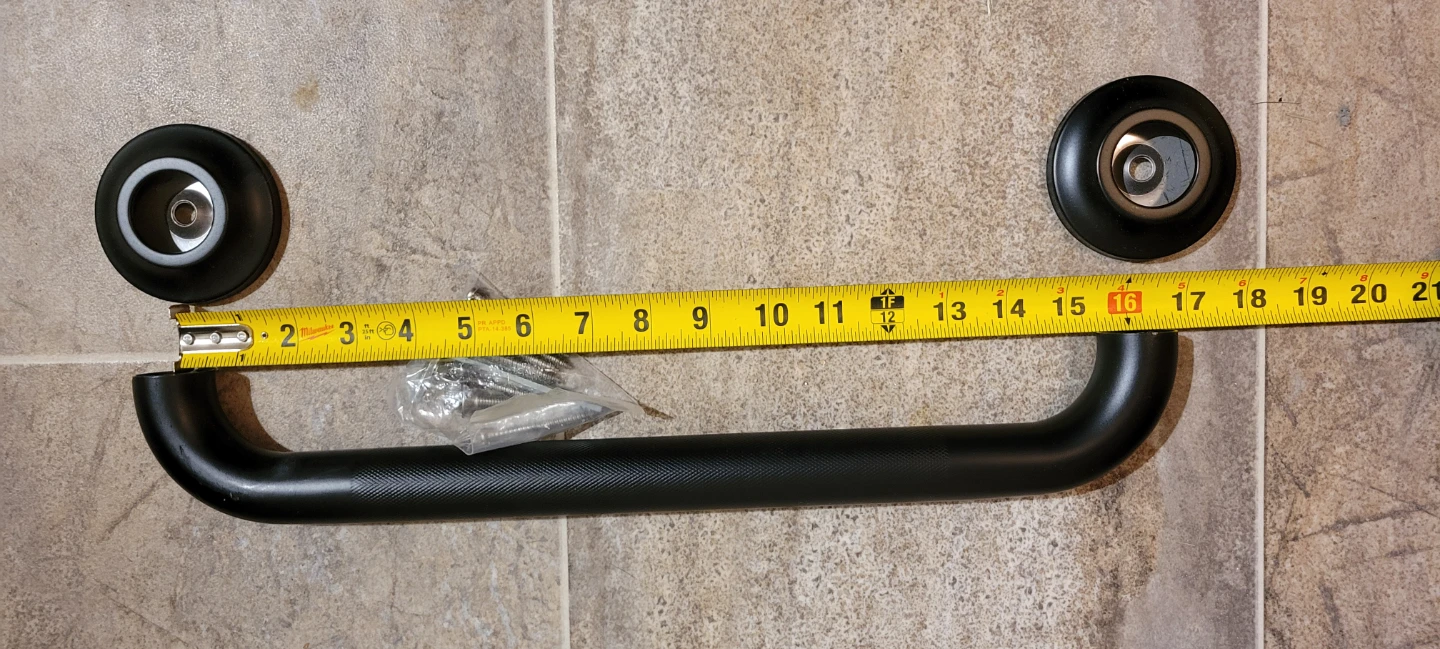 AmeriLuck Grab Bar with Knurled Anti-Slip Grip (16 Inch) - photo 2