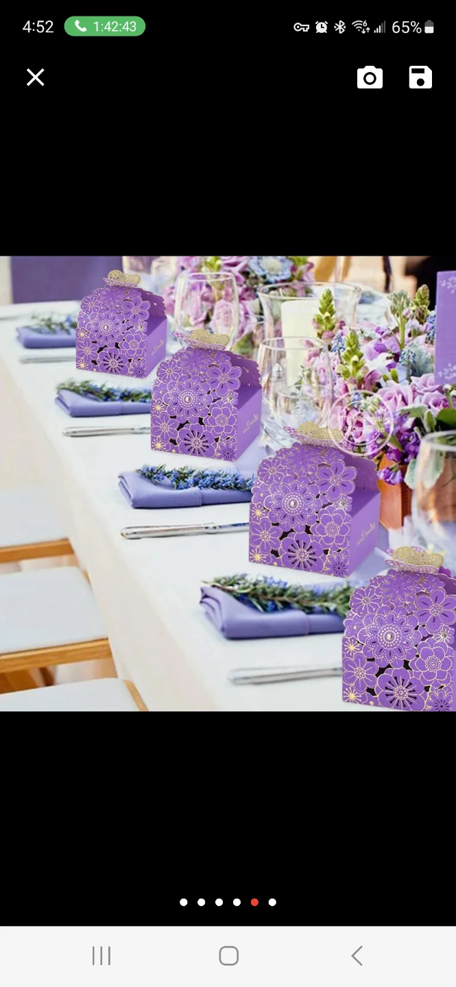 Purple Laser Cut Favor Boxes (100 Pcs) - photo 2