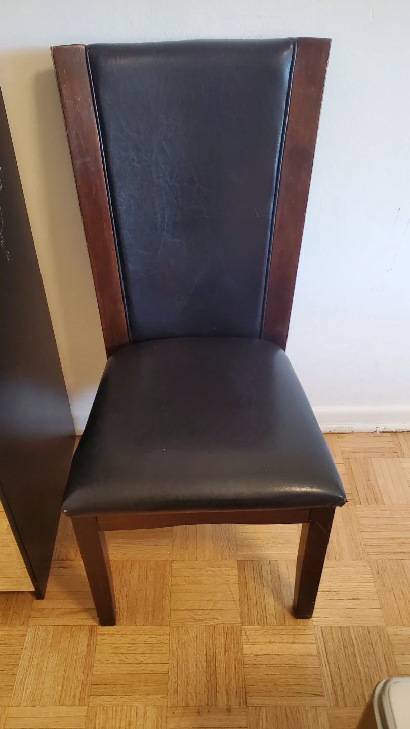 Dining Chair with Faux Leather Seat