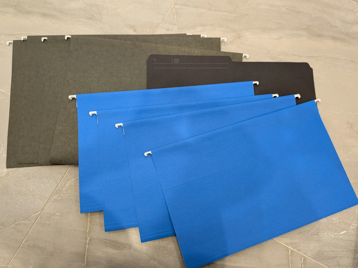 Hanging File Folders (Blue & Grey)
