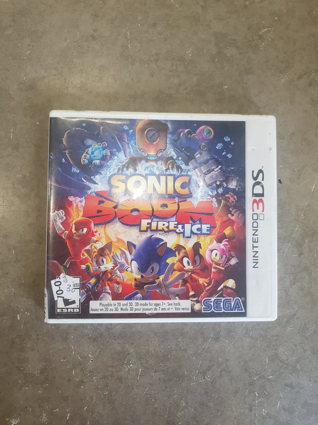 Sonic Boom Fire & Ice Nintendo 3DS Game