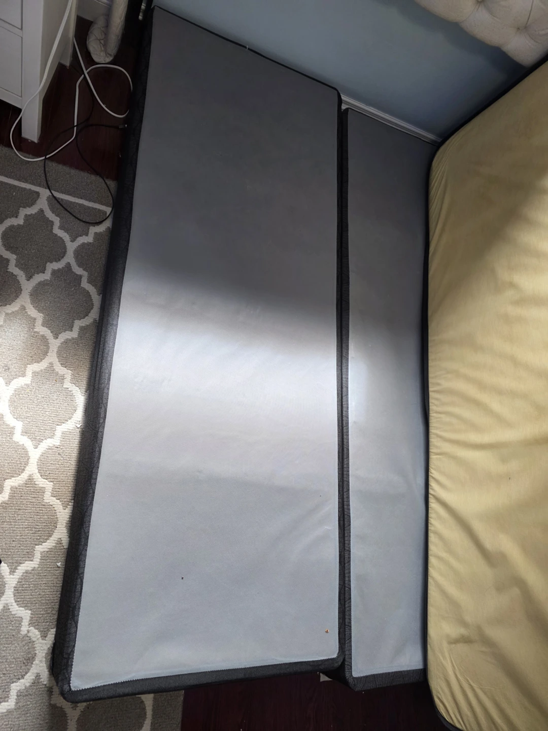 Tufted Wingback Headboard and a pair of boxes - photo 5
