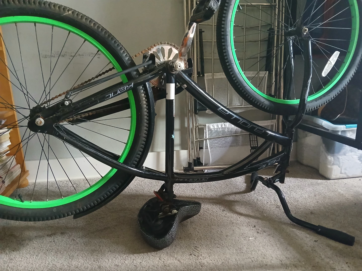 Black and Green BMX Bike