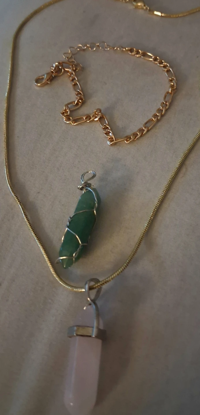 Gold Tone Chain Bracelet and Pendant Necklaces - photo 4