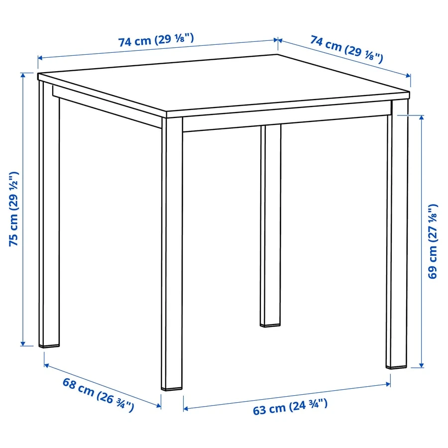 White Square Dining Table IKEA MELTORP - photo 2