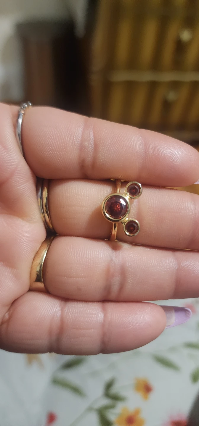 Mickey Mouse Inspired Ring with Garnet Stones