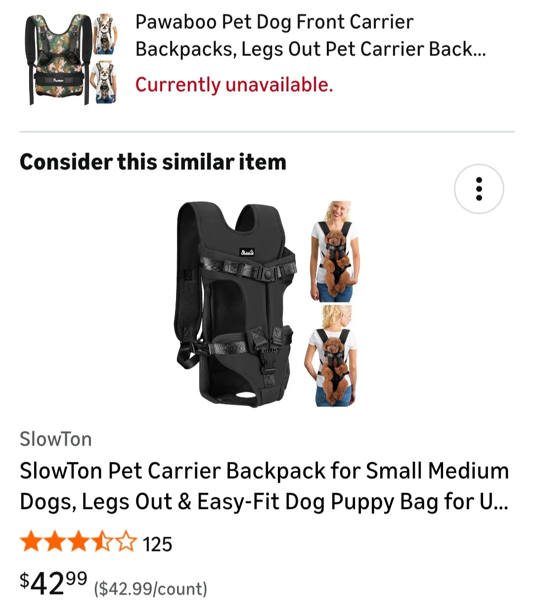 Pawaboo Pet Dog Front Carrier Backpack - photo 2