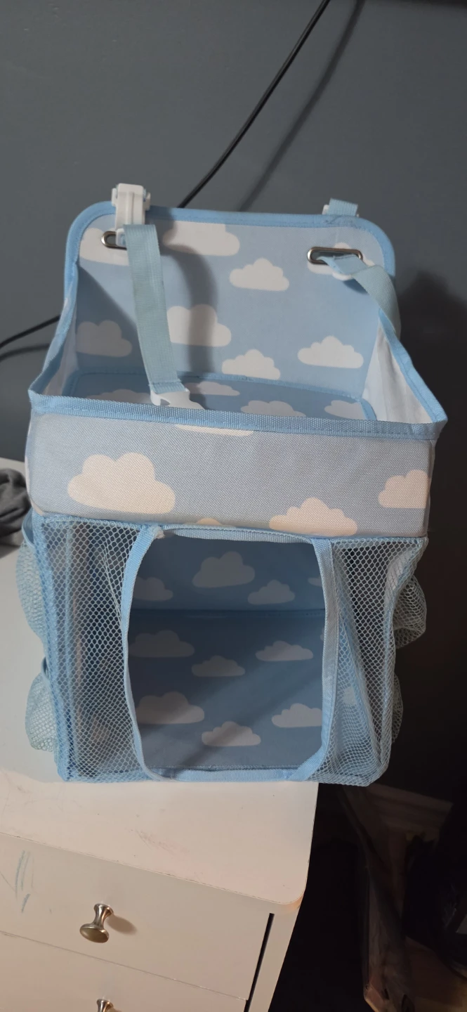 Blue Cloud Print Car Seat Organizer