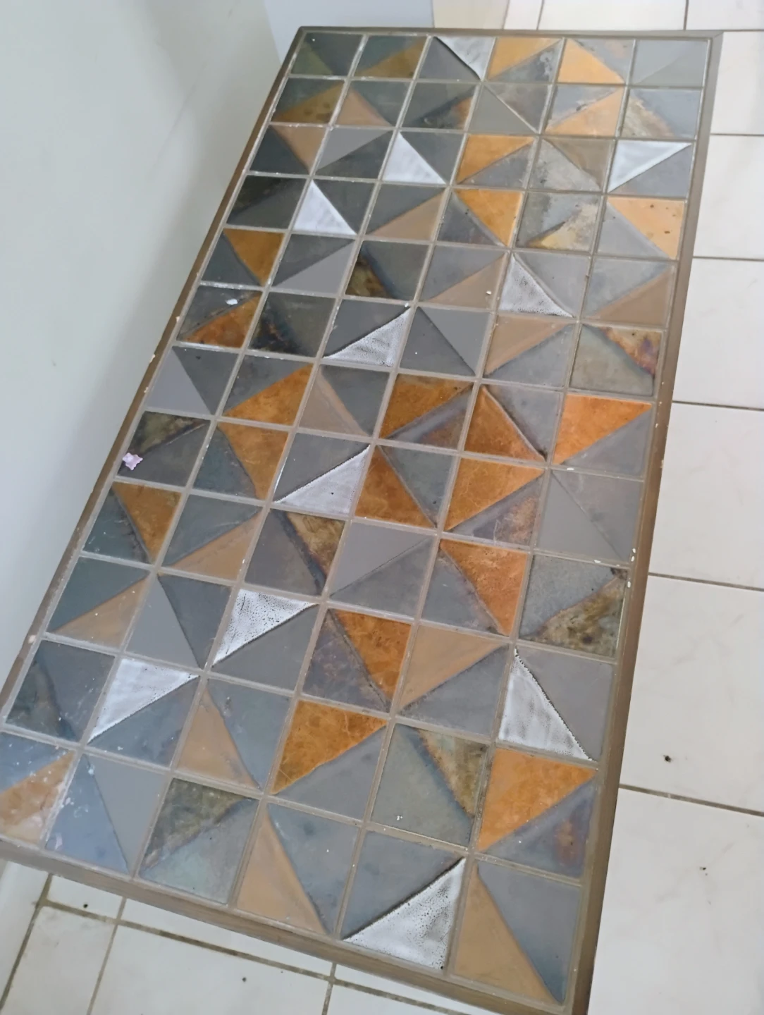 Mid-Century Modern Coffee Table with Tile Top - photo 2