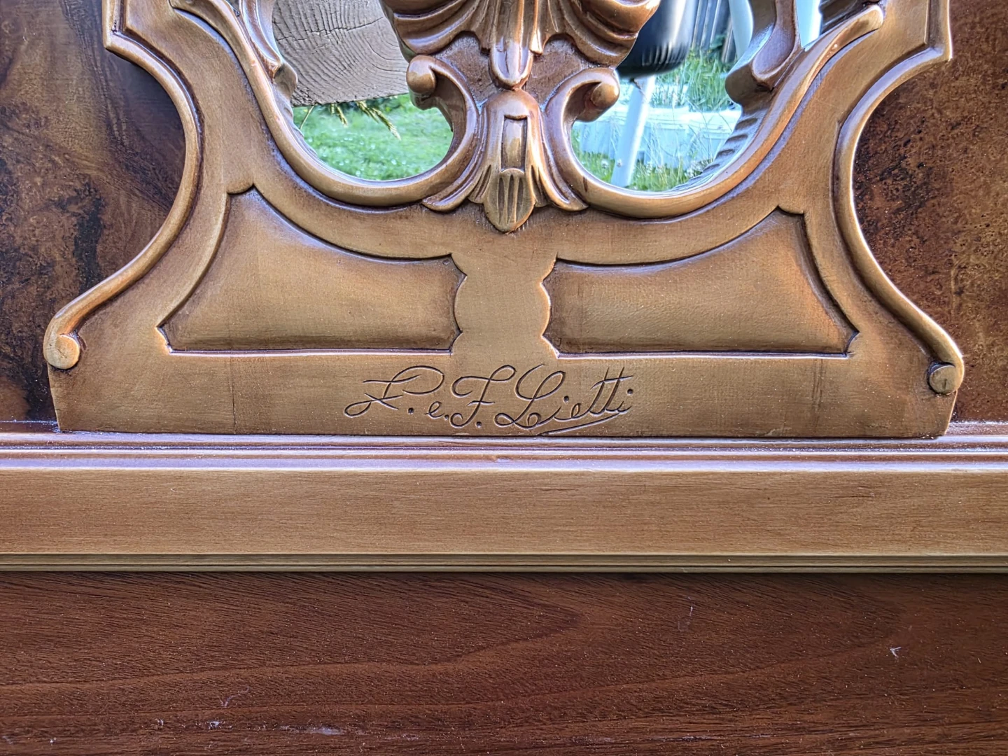Vintage Carved Headboard with Cherubs - photo 5
