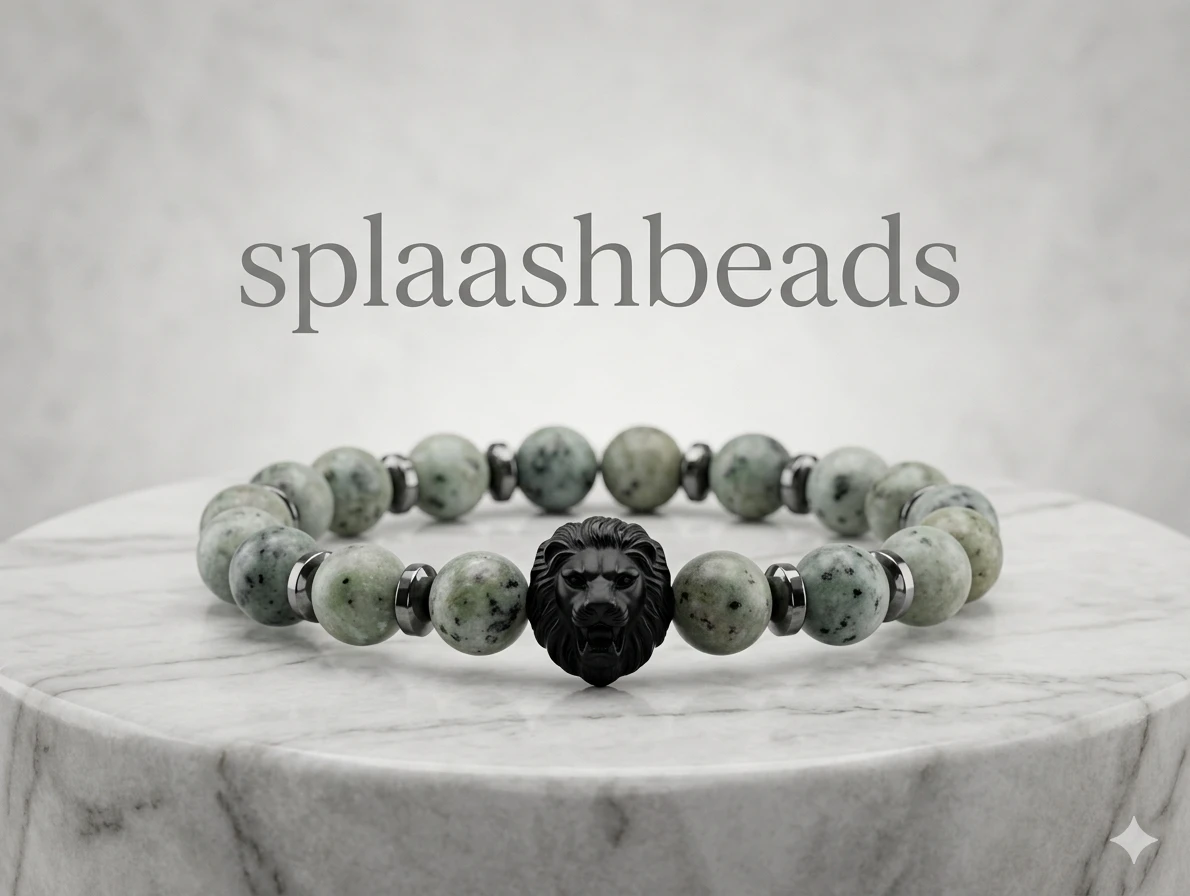 Splashbeads Lion Head Beaded Bracelet