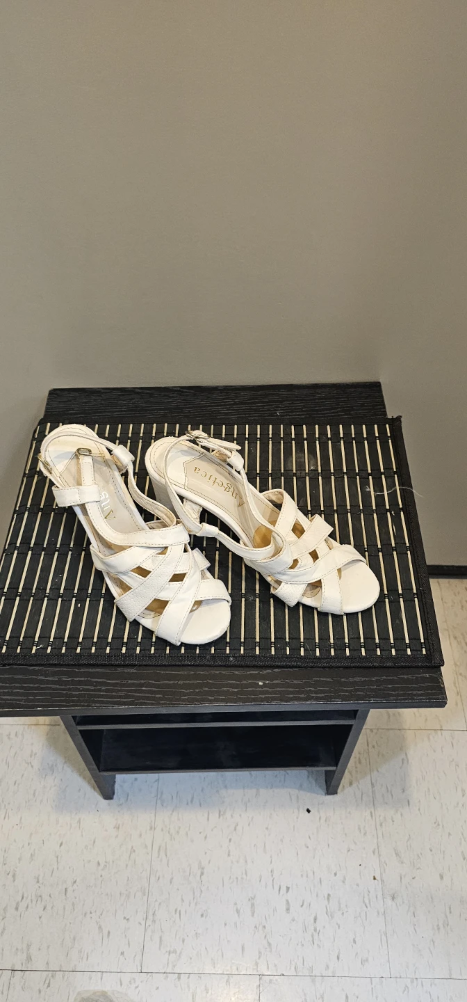 White Angelica Strappy Heels