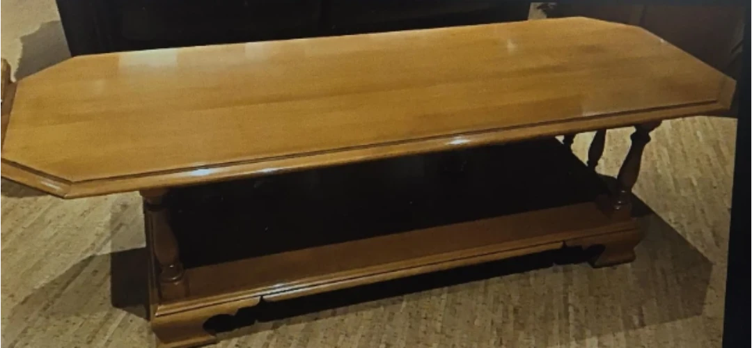 Wooden coffee table