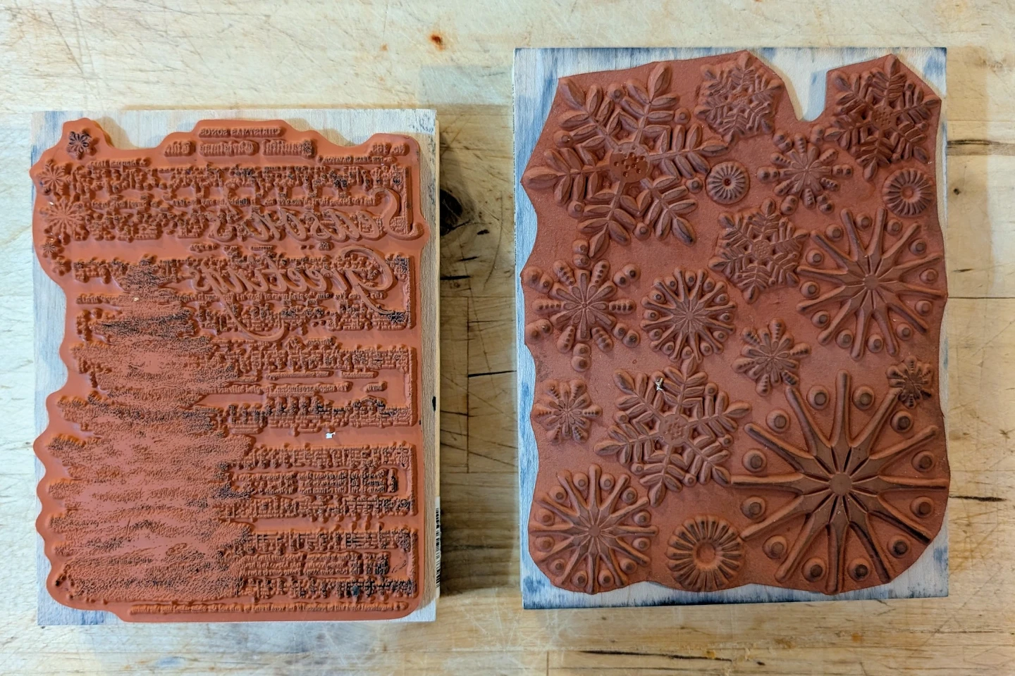 2 Large Christmas Rubber Stamps - Hero Arts - photo 2