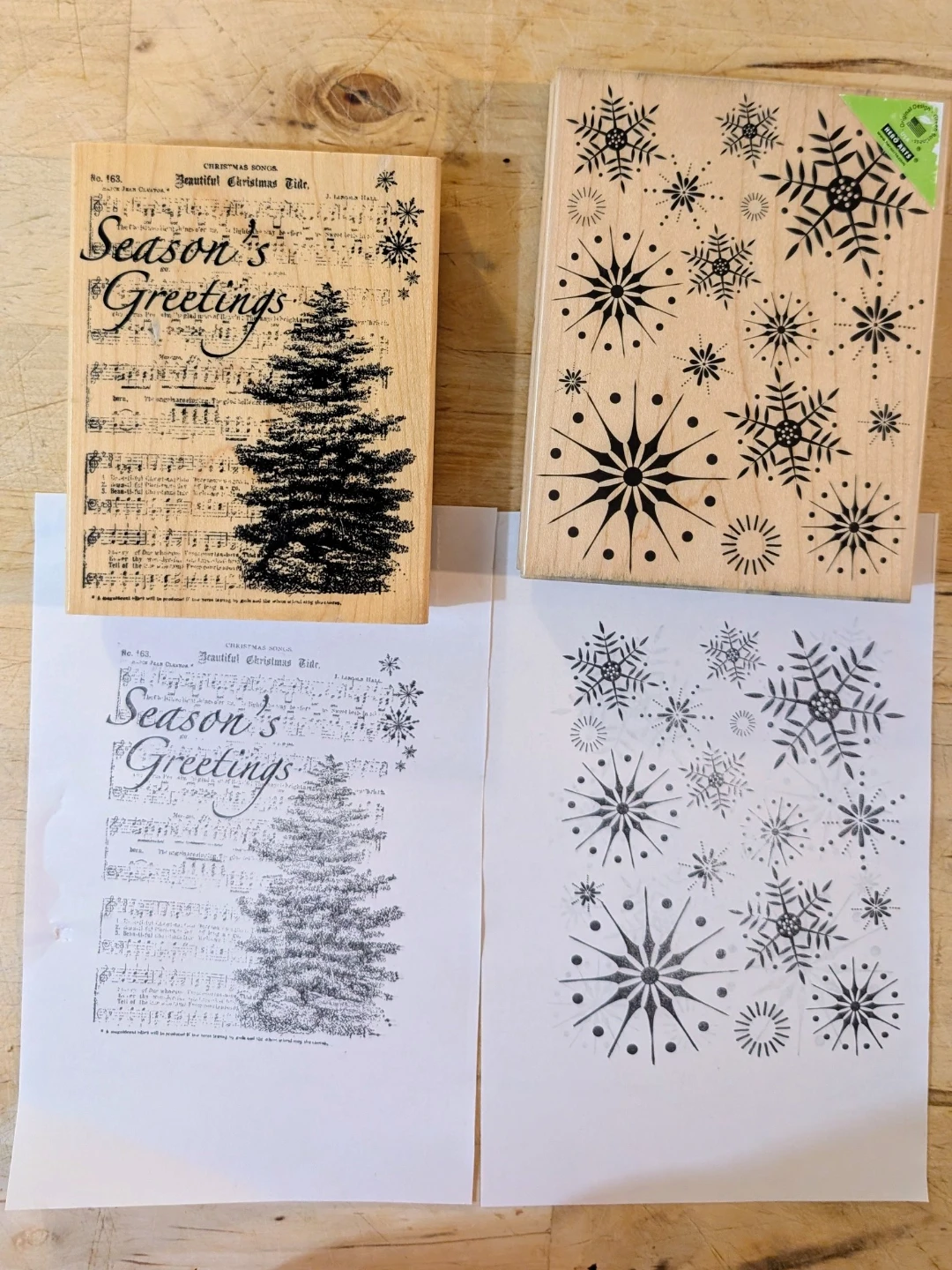 2 Large Christmas Rubber Stamps - Hero Arts - photo 3