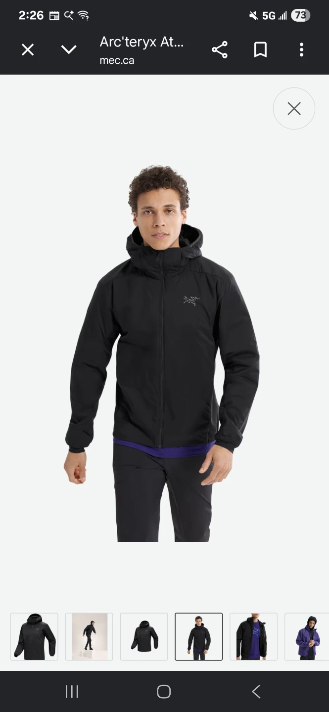 Mens Arc'teryx Atom Hoody Light