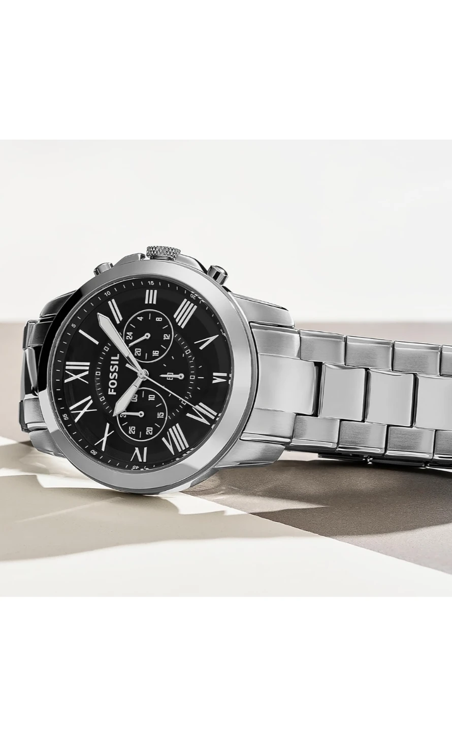 New Fossil Men's Grant Quartz Stainless Steel Chronograph Watch - photo 2