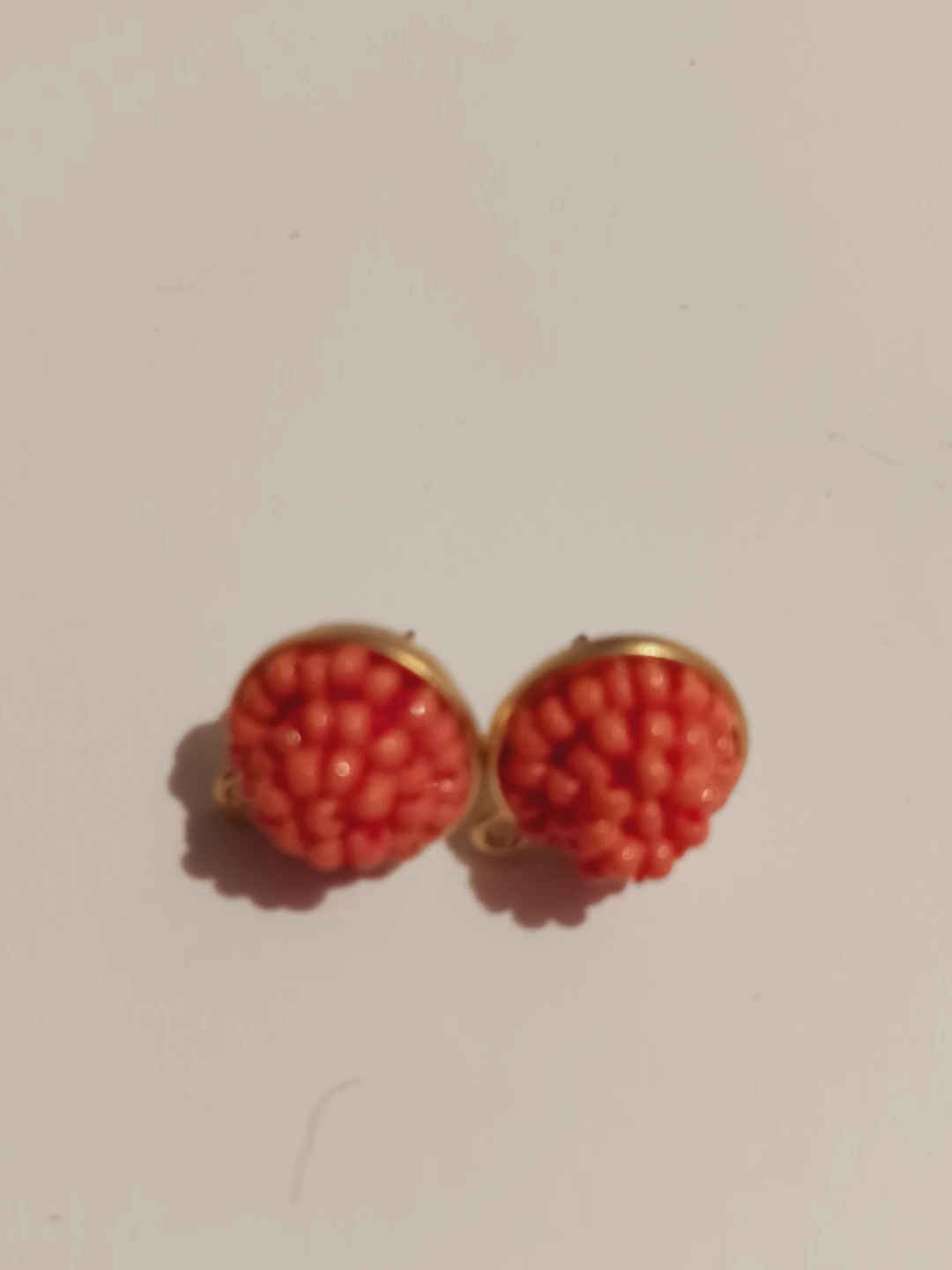 Coral Ball Button Earrings - photo 3
