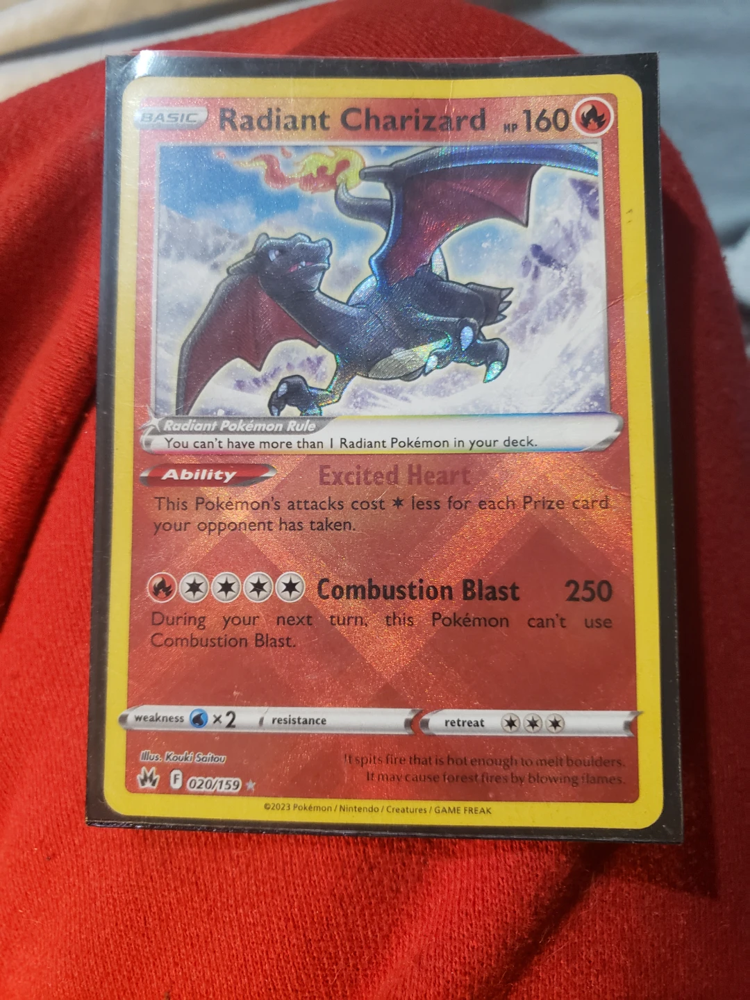 Pokémon TCG Radiant Charizard Crown Zenith 020/159 Holo - photo 2