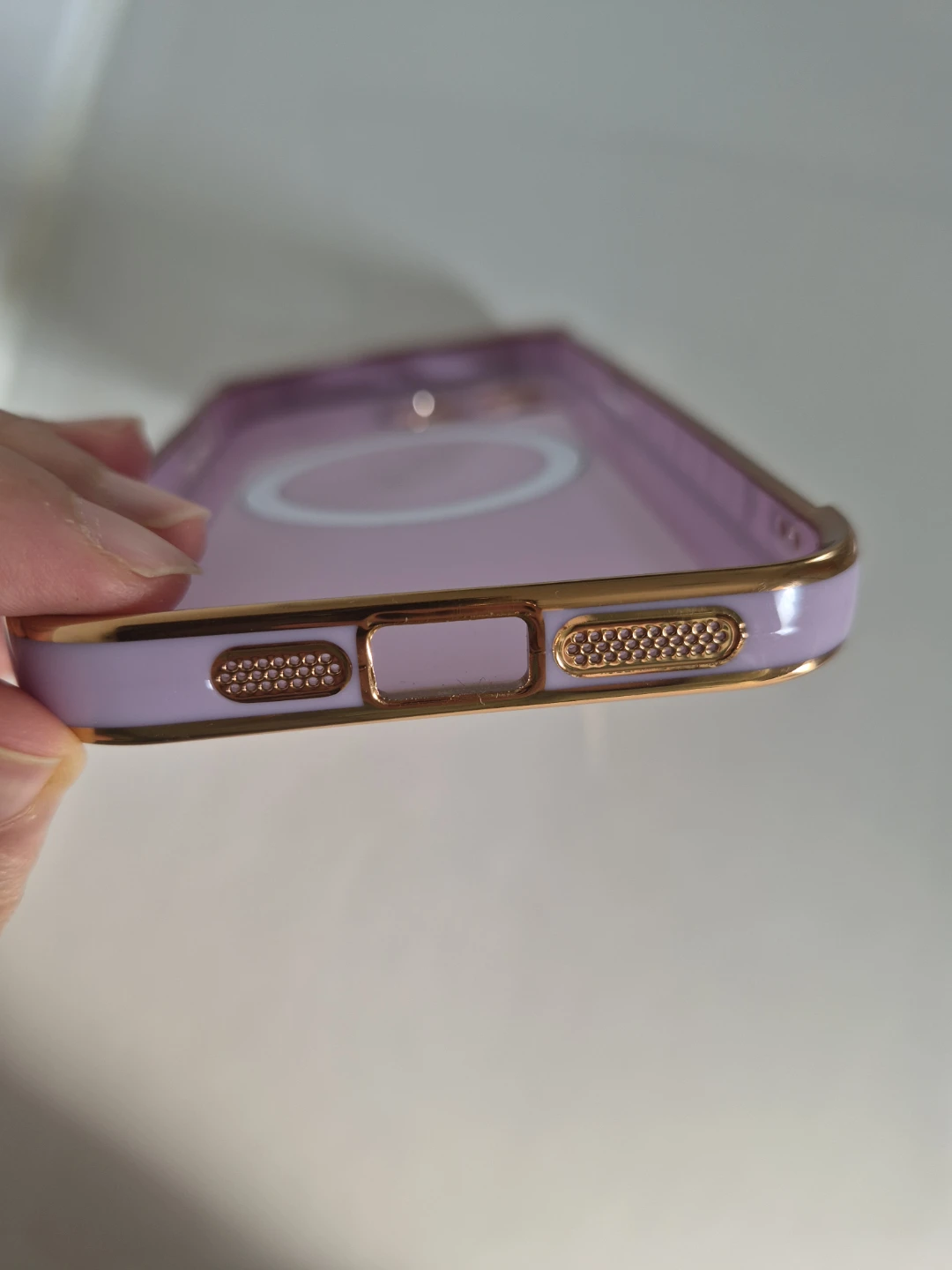 Purple MagSafe Phone Case with Gold Trim - iPhone 14 pro max - photo 5