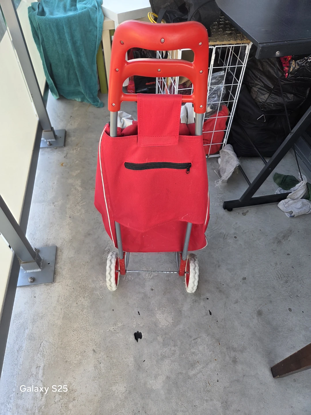 Red Shopping Cart Trolley Bag