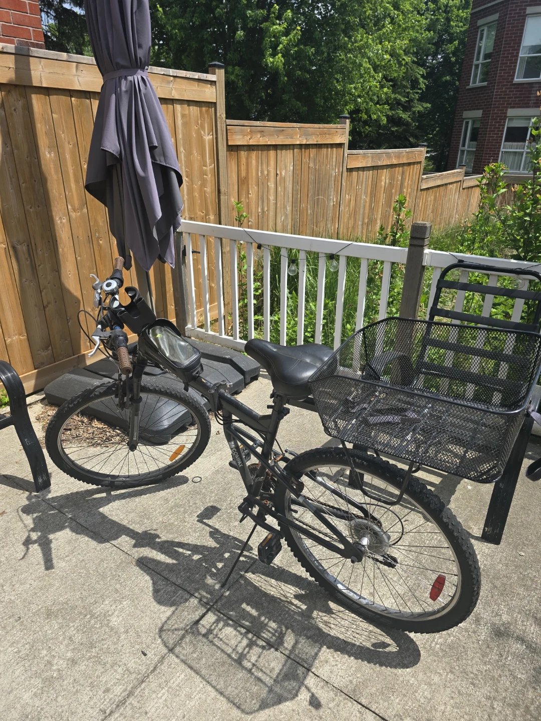 Black Mountain Bike with Front and Rear Baskets - photo 4