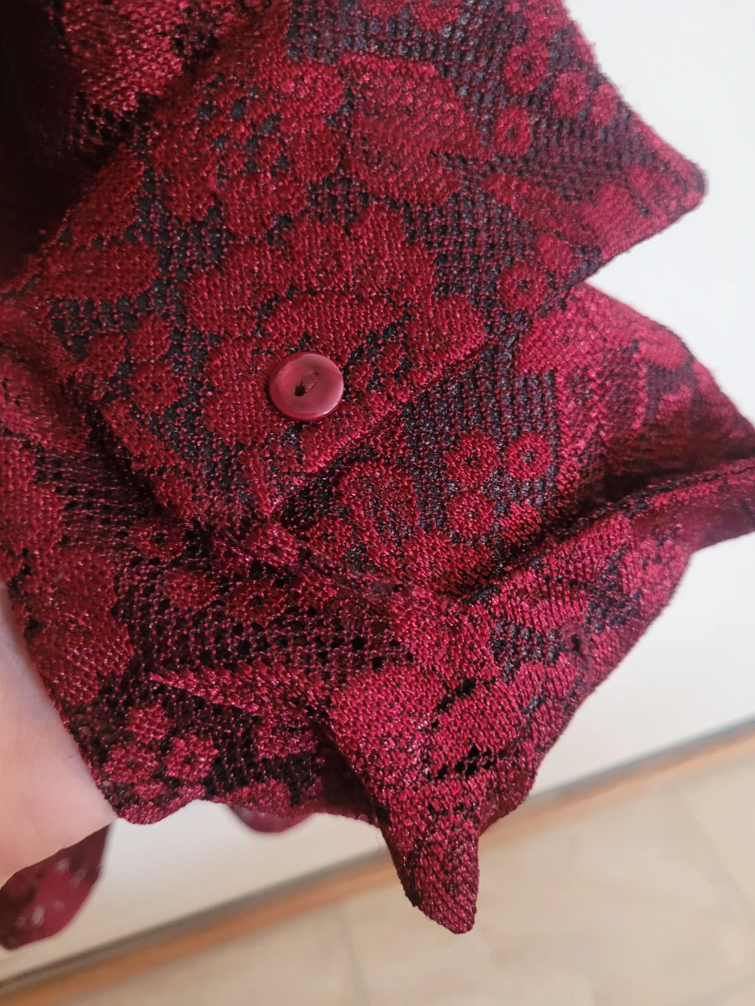 D'Allaird Lace Blouse - Burgundy - photo 2