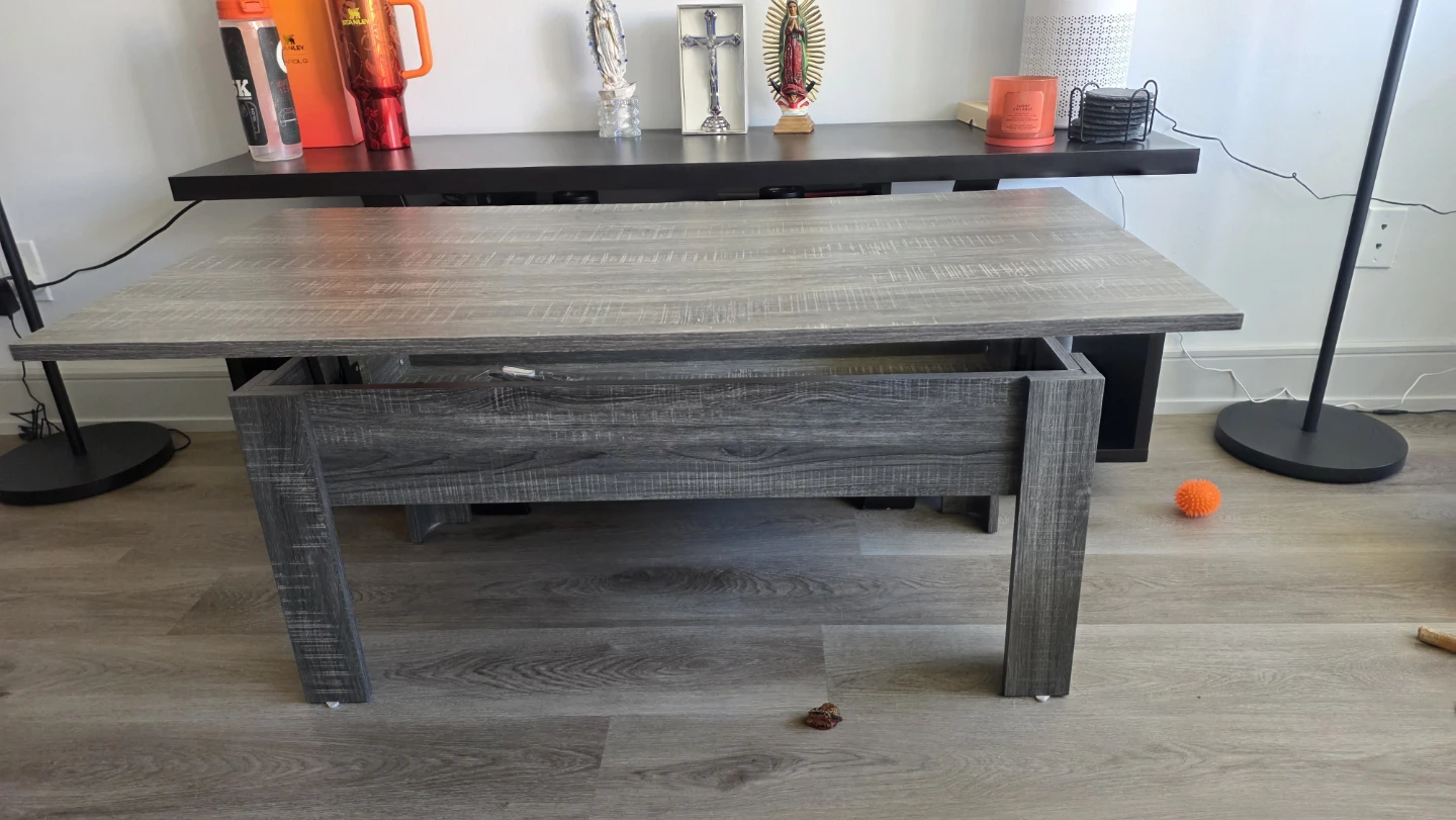 Lift Top Coffee Table - Grey Wood Grain - photo 3