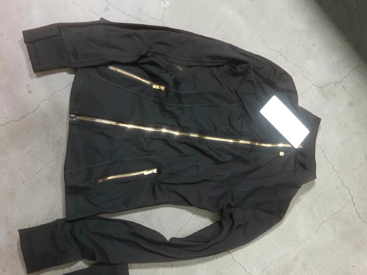 Lululemon Black Zip-Up Jacket and Leggings Set