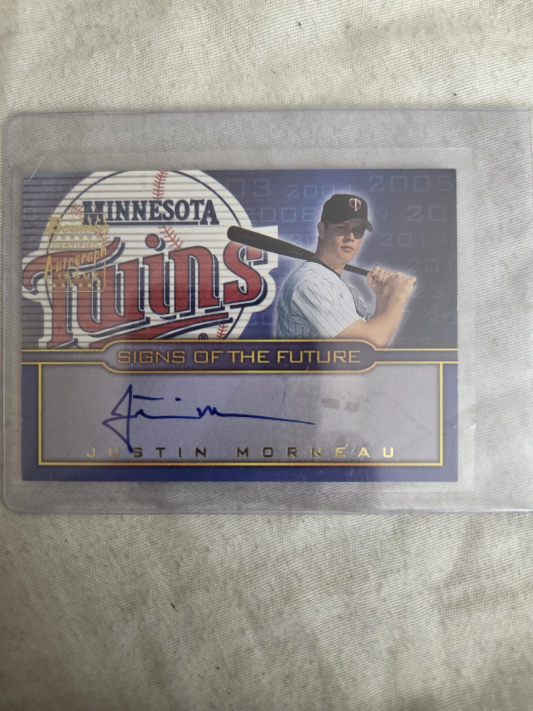 Justin Morneau Autograph Baseball Card - Minnesota Twins