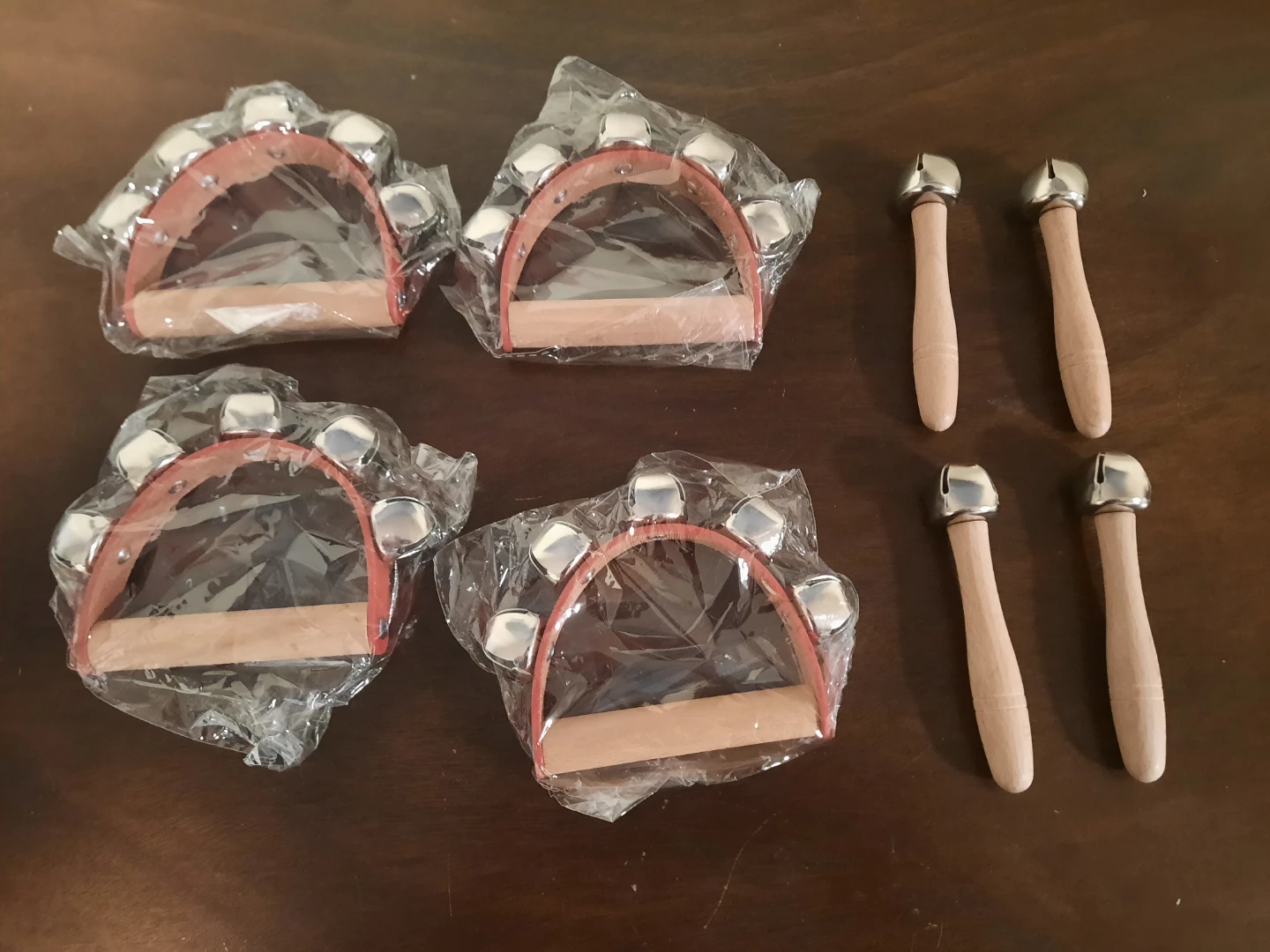 Set of 4 Handheld Tambourines