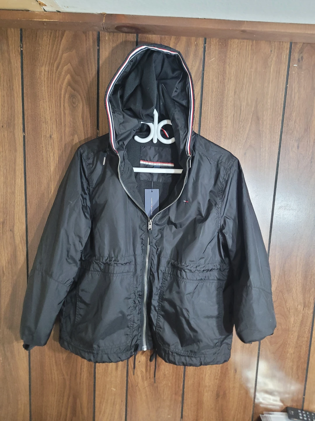 Tommy Hilfiger Black Lightweight Hooded Jacket