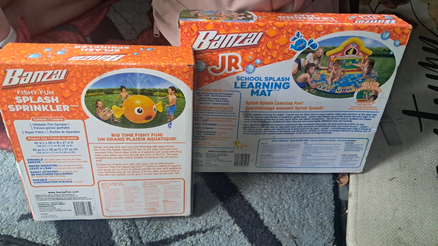 Banzai Fishy Fun Splash Sprinkler & School Splash Learning Mat - photo 2