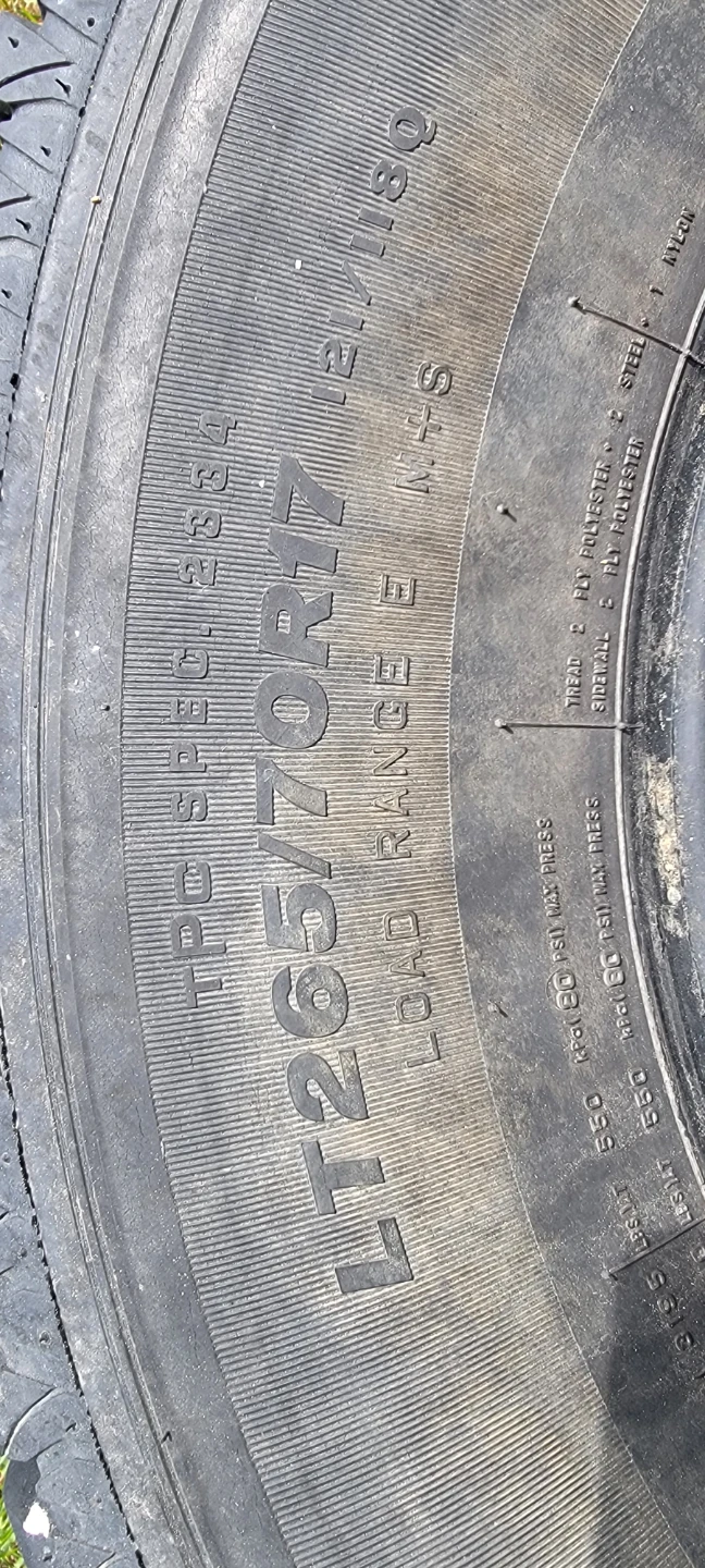 Bridgestone Duravis m700 HD tires LT265/70/17 - photo 2