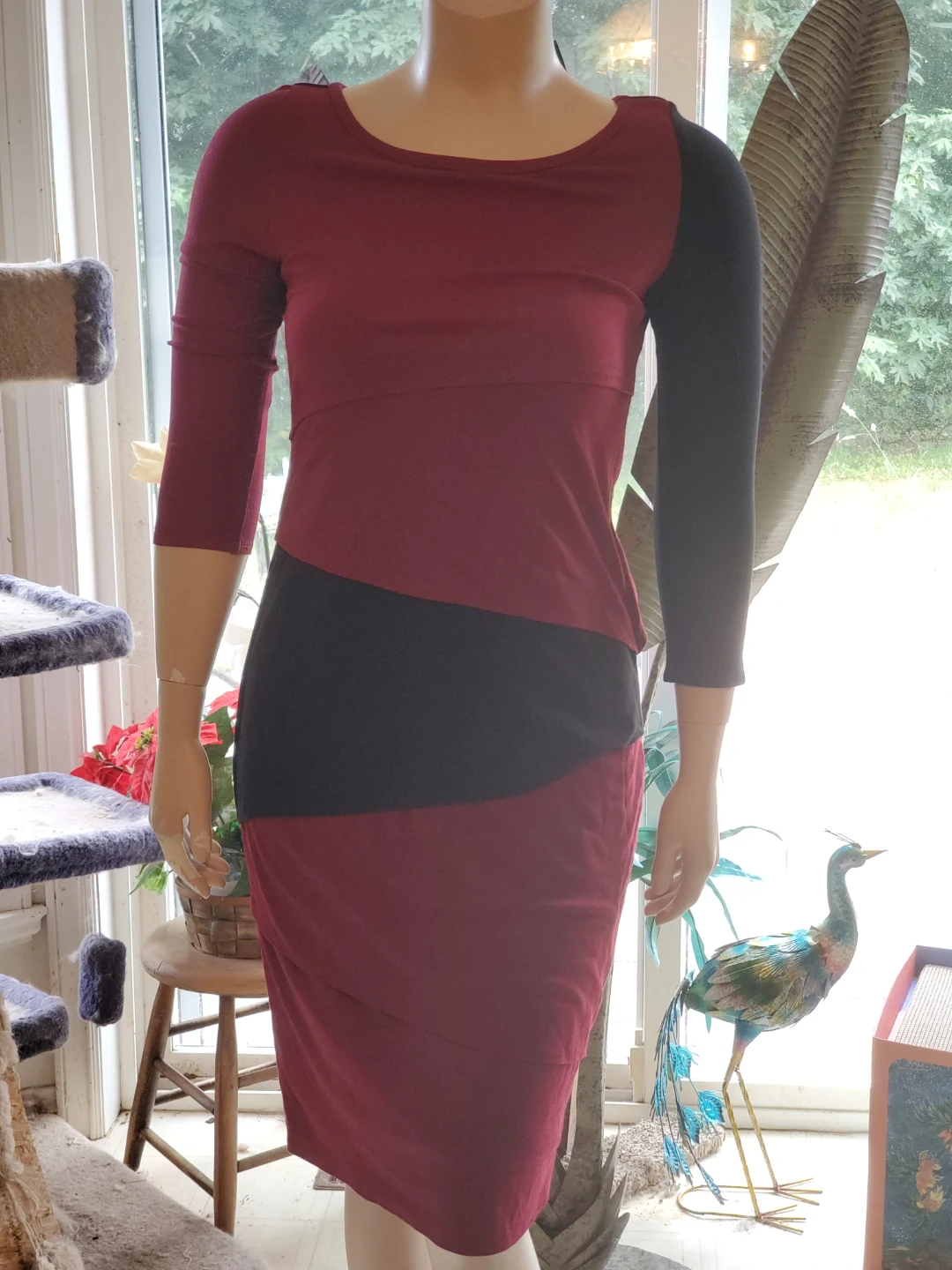 Maroon/Red and Black Colour Dress - photo 5