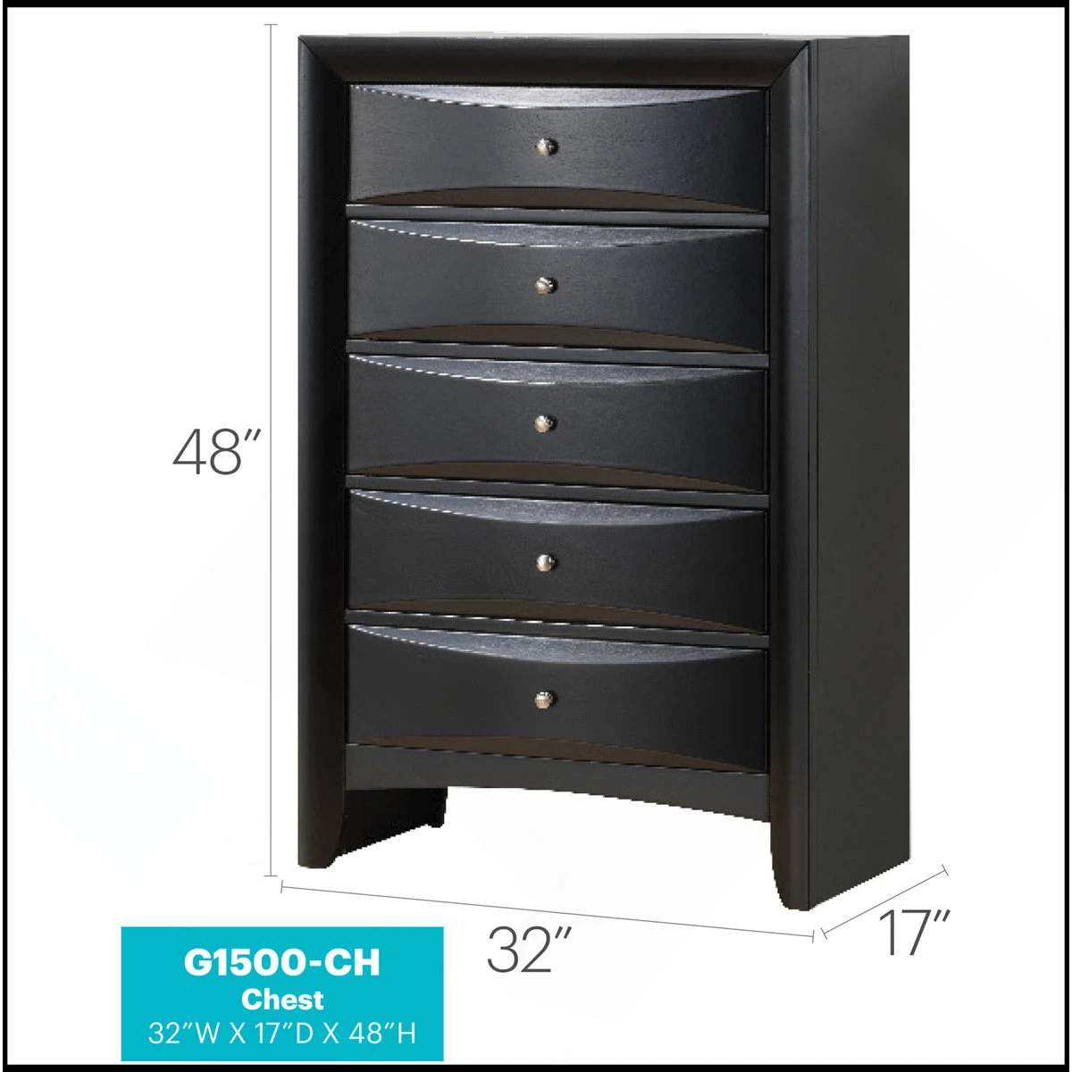 Bed frame and dresser black - photo 2