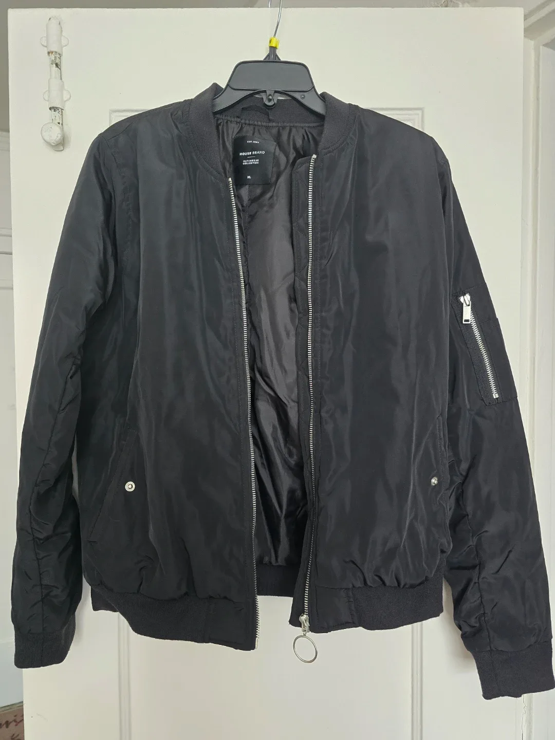 House Brand Black Bomber Jacket XL
