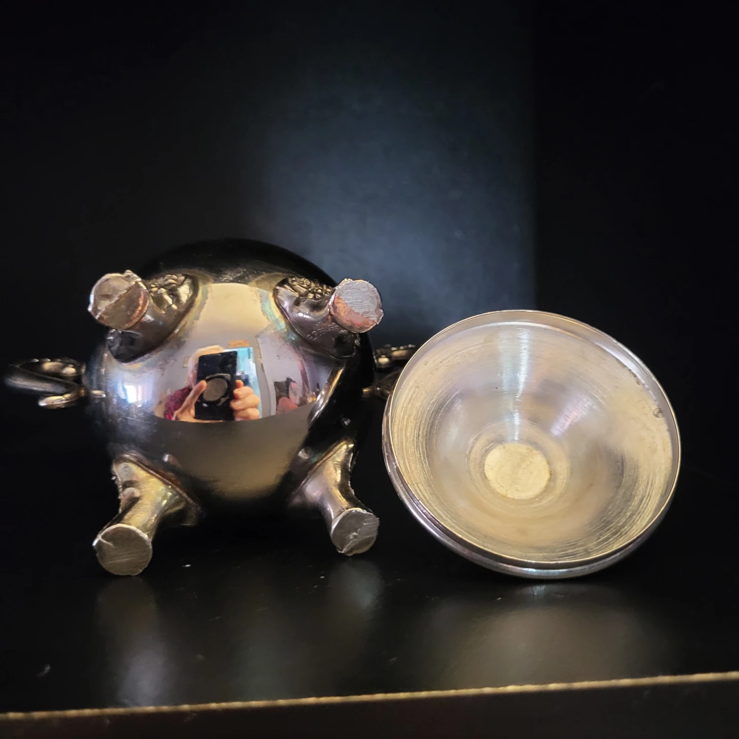 Silver Sugar Bowl with Lid - photo 3