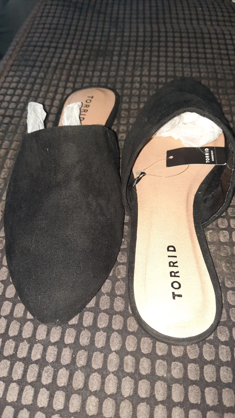 Torrid Black Faux Suede Mules
