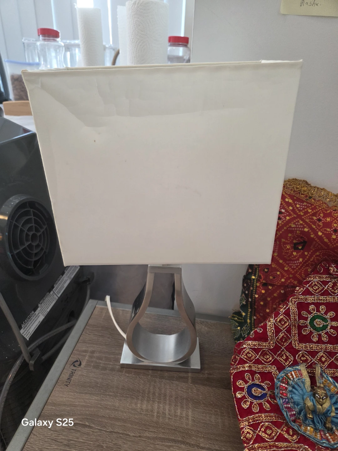 Table Lamp with White Shade - photo 2