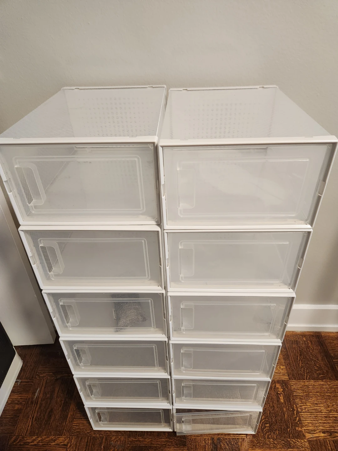 Stackable Shoe Box Organizers x 12