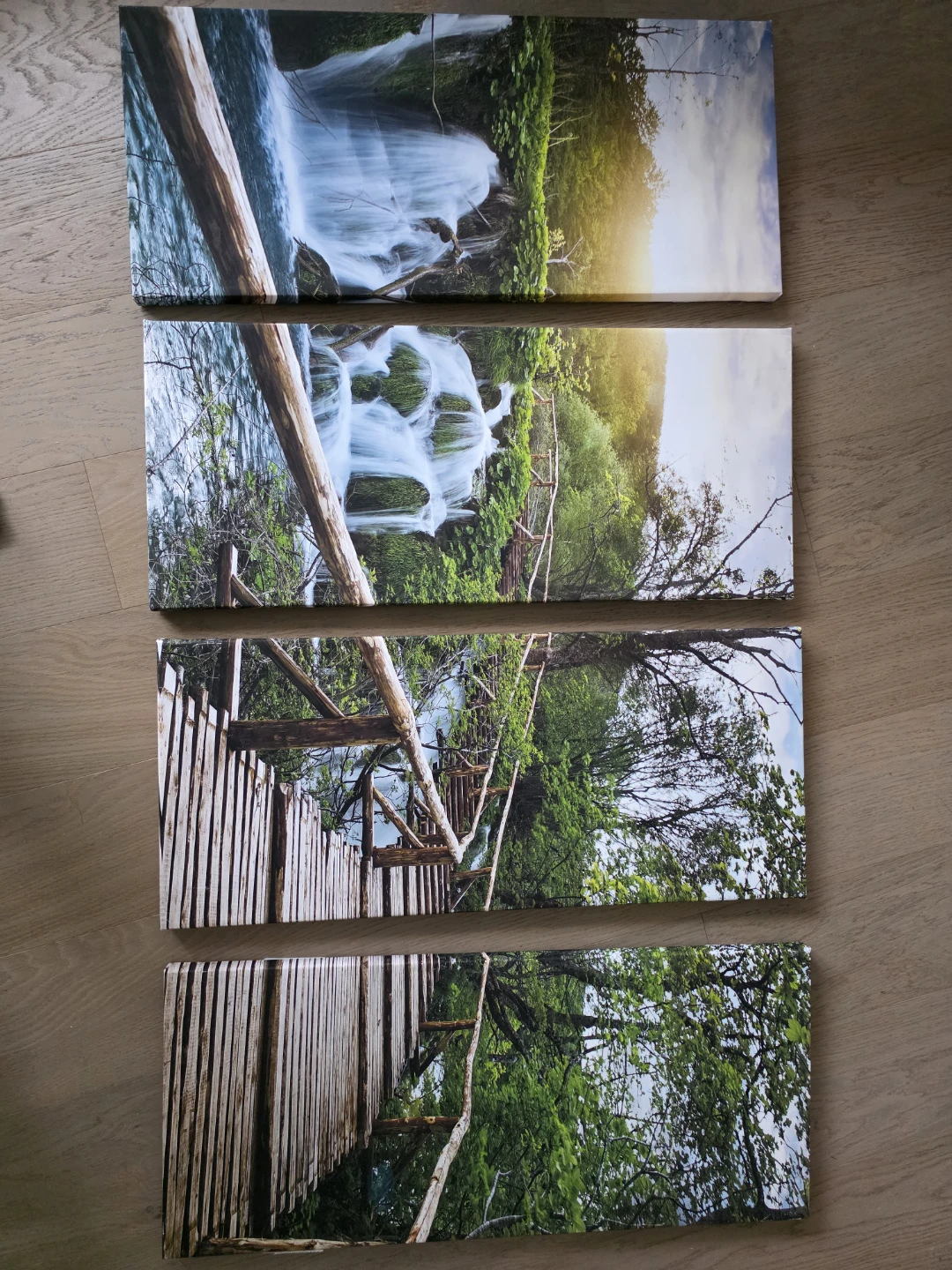 Set of 4 Waterfall Landscape Canvas Prints