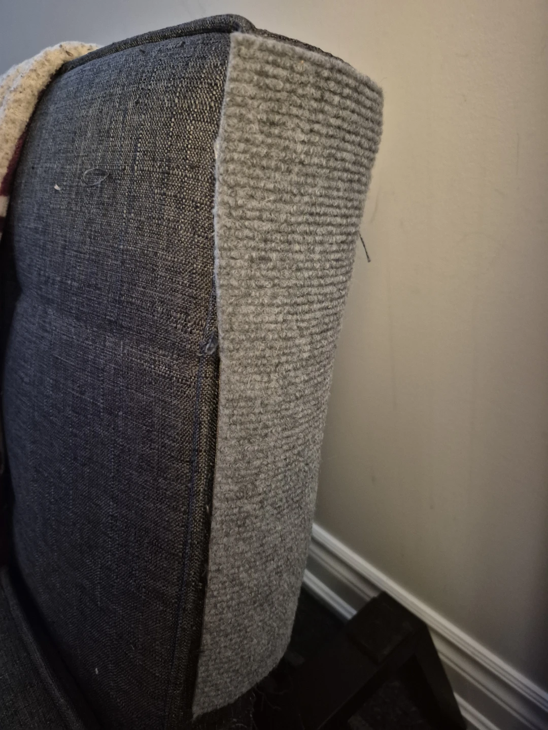 Grey Futon Sofa Bed with Sherpa Throw - photo 2