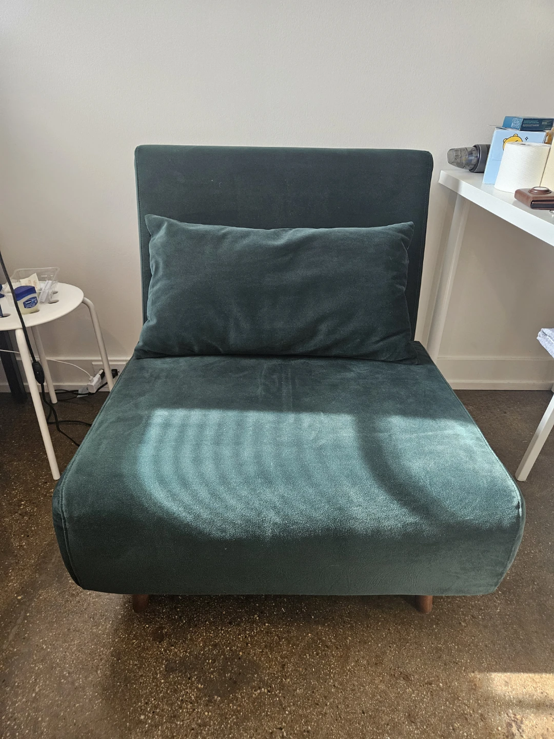 Dark Green Velvet sofa bed