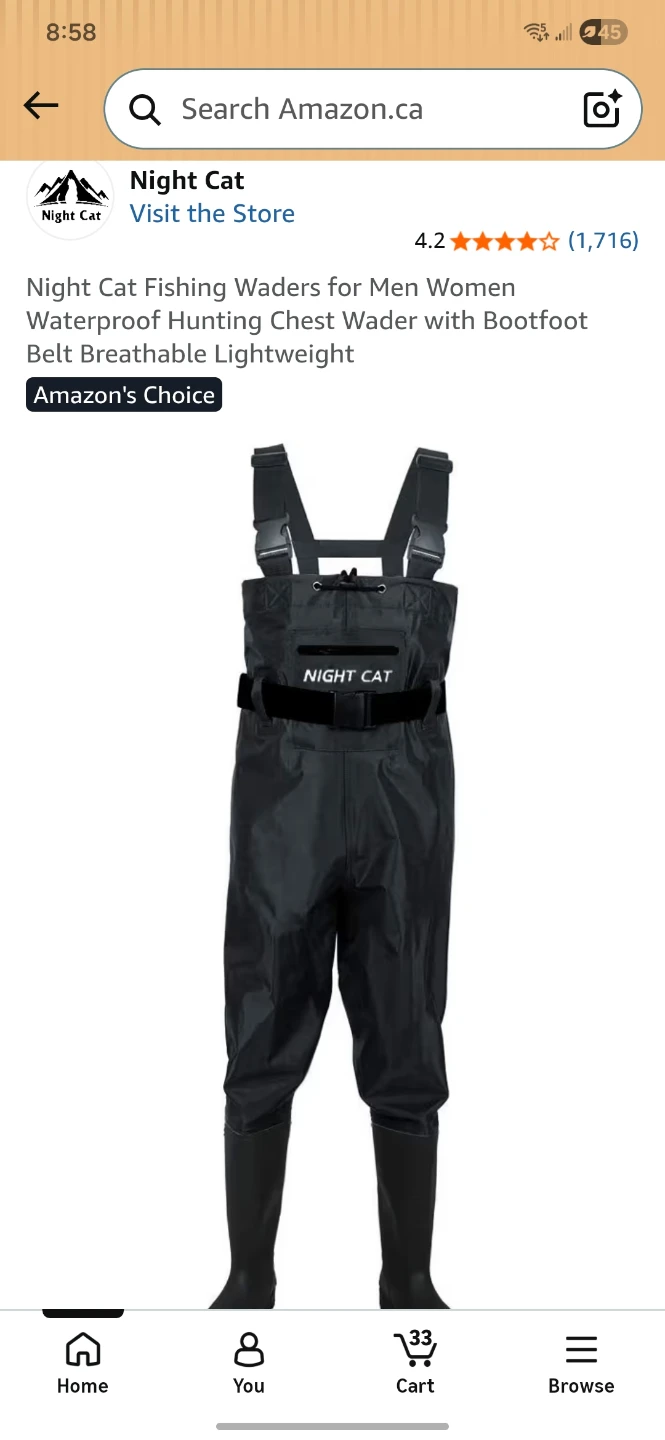 Night Cat Fishing Waders - Men Women Waterproof Chest Wader