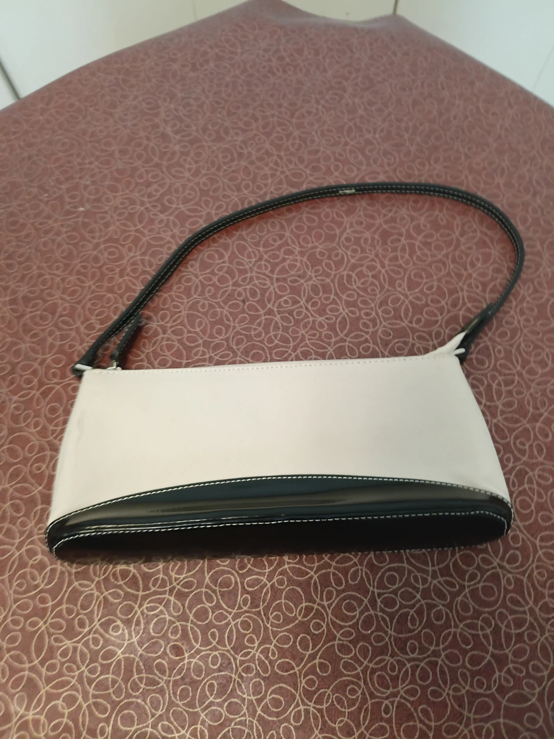 Cream and Black Shoulder Bag