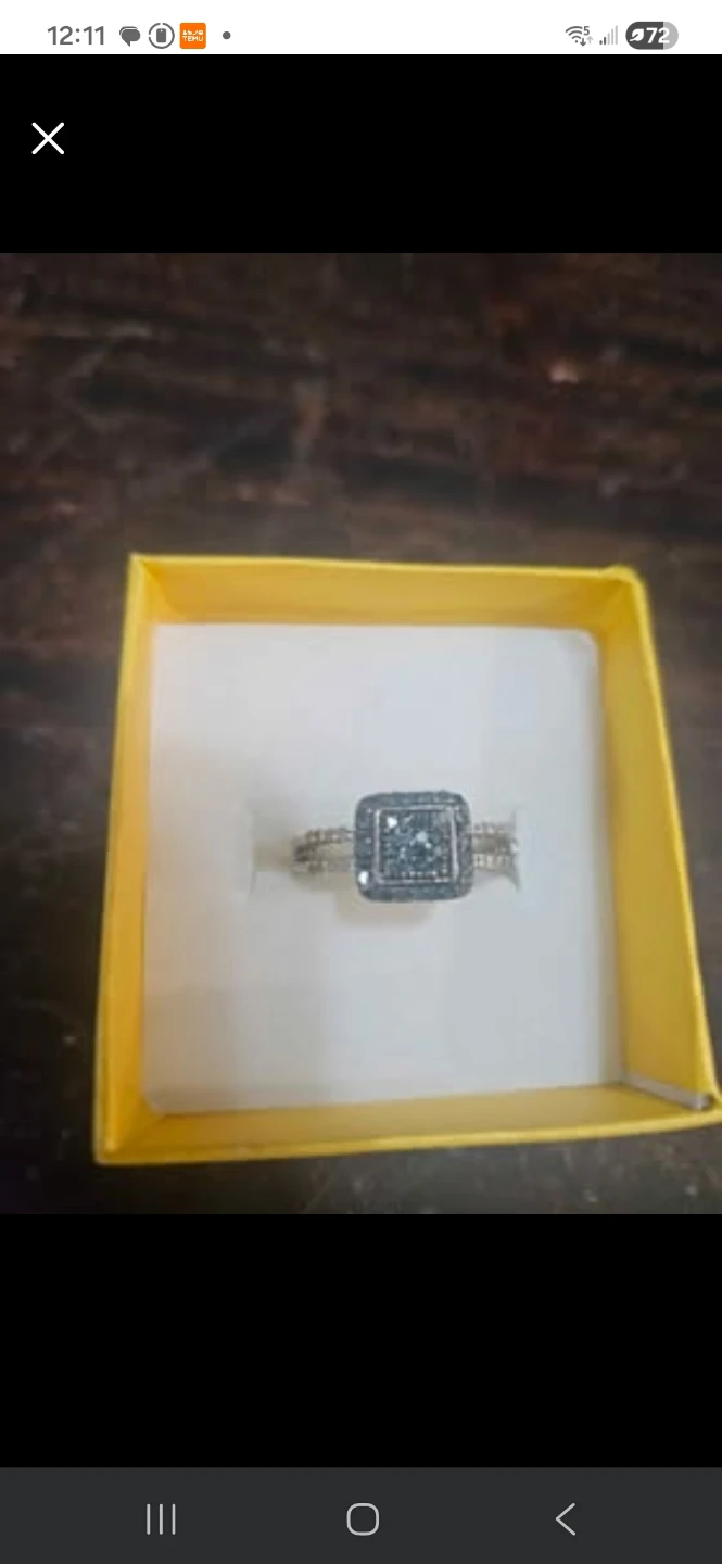 Ladies Custom Designed Blue Diamond Ring
