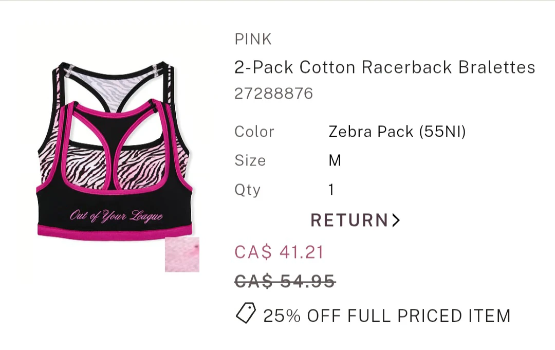 Pink Victoria's Secret 2-Pack Cotton Bralettes - photo 3