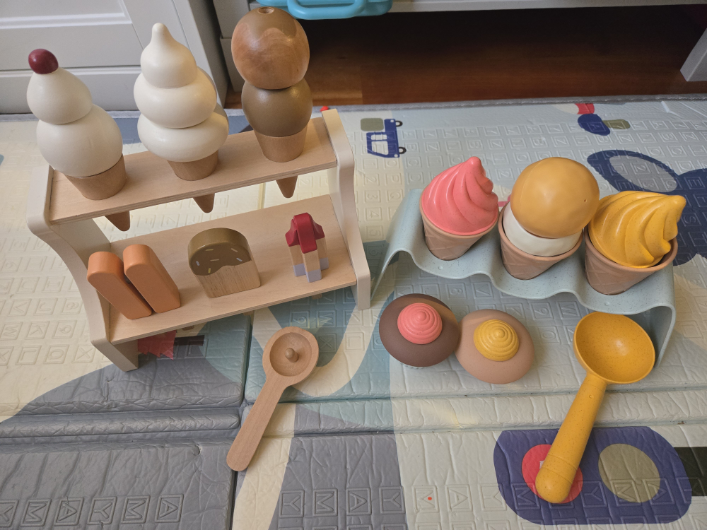 Wooden Ice Cream Playset