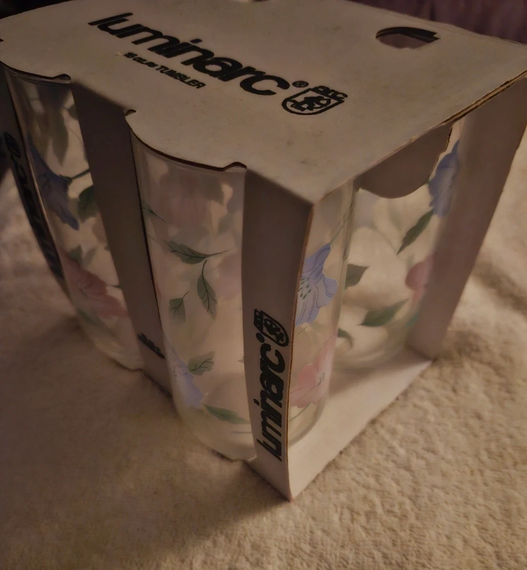 NEW GLASSES DRINKING Tumblers Set 4, Floral - photo 2
